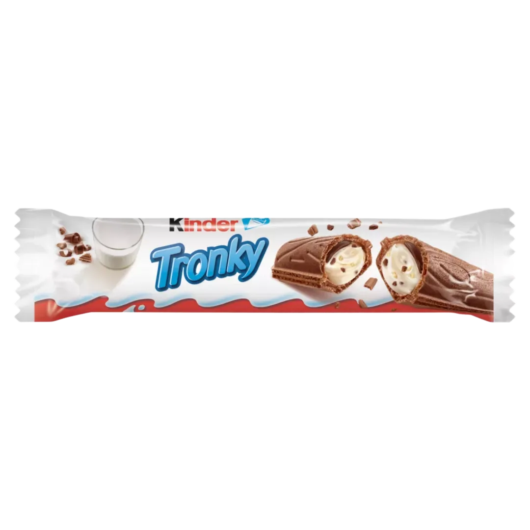 Kinder Tronky ropogós kakaós ostya tejes töltelékkel és kekszmorzsával 18 g