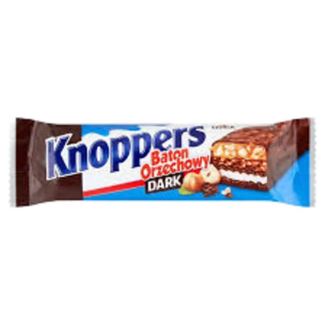 Knoppers NutBar Dark mogyorós-karamellás ostyaszelet ét-tejcsokoládés bevonattal 40 g