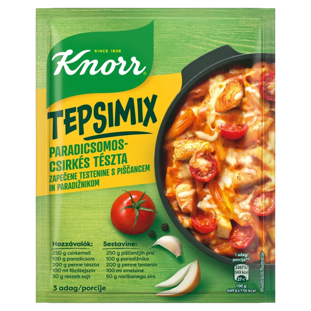 Knorr Tepsimix paradicsomos-csirkés tészta alap 48 g