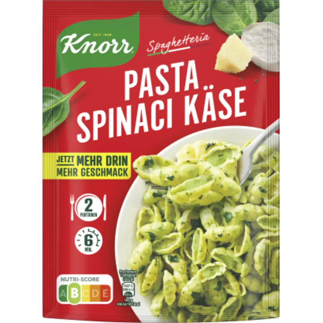 Knorr Spaghetteria Spinaci spenótos-sajtos tésztaétel 178 g