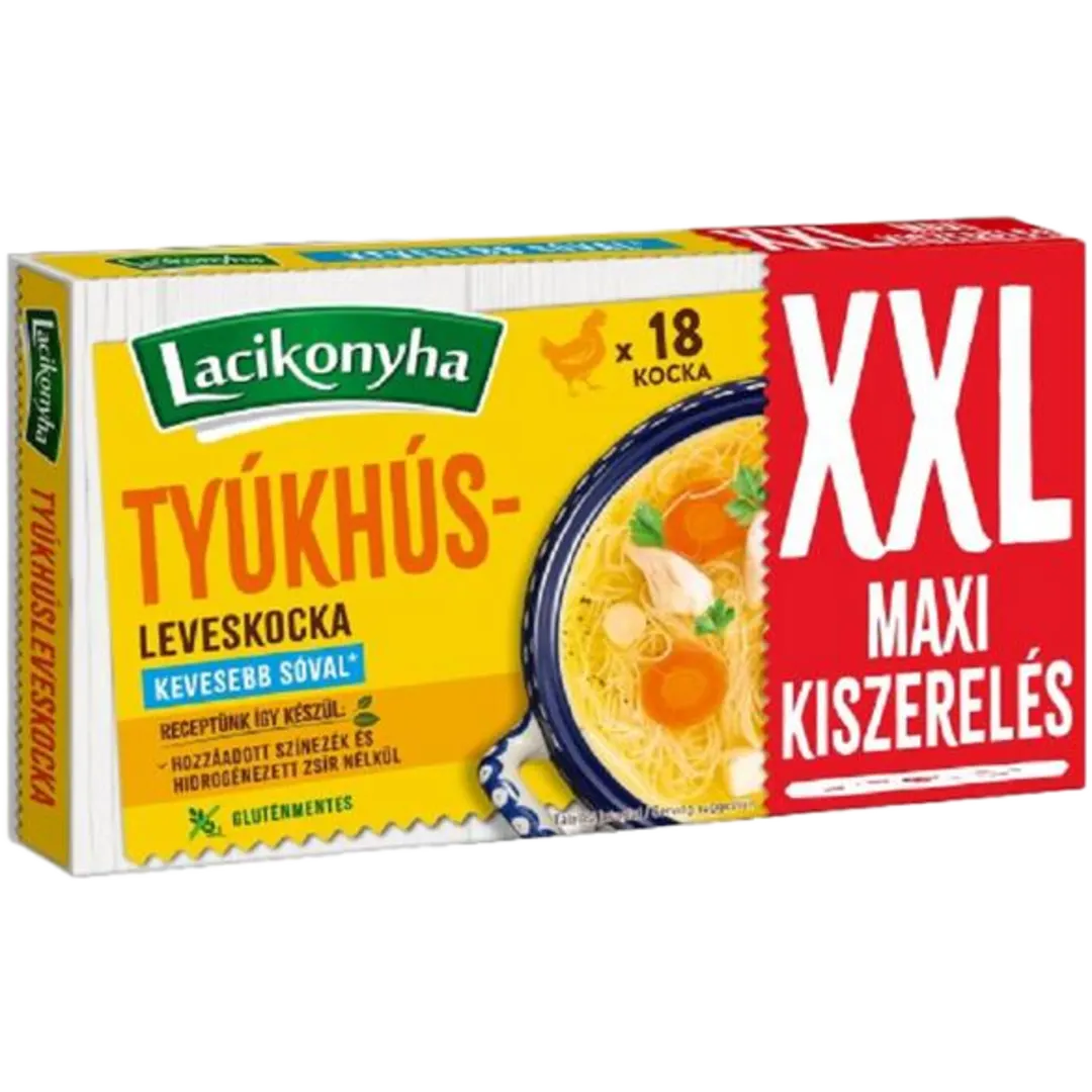 Lacikonyha XXL tyúkhúsleveskocka 18 × 10 g (180 g)