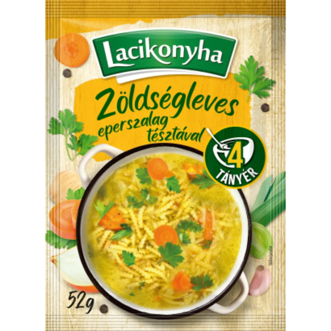 Lacikonyha zöldségleves eperszalag tésztával 52 g