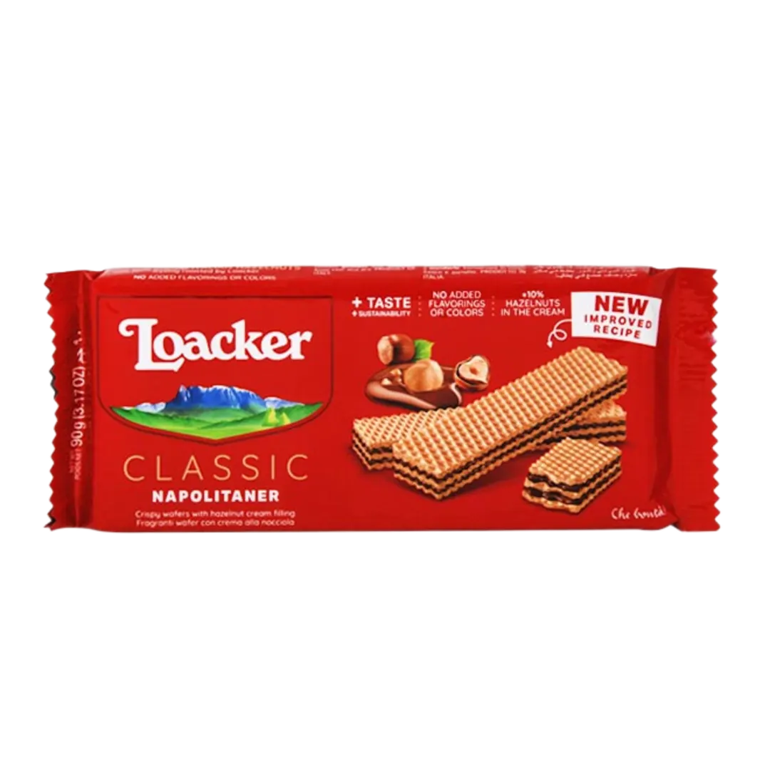 Loacker Classic Napolitaner mogyorókrémmel töltött ropogós ostya 90 g