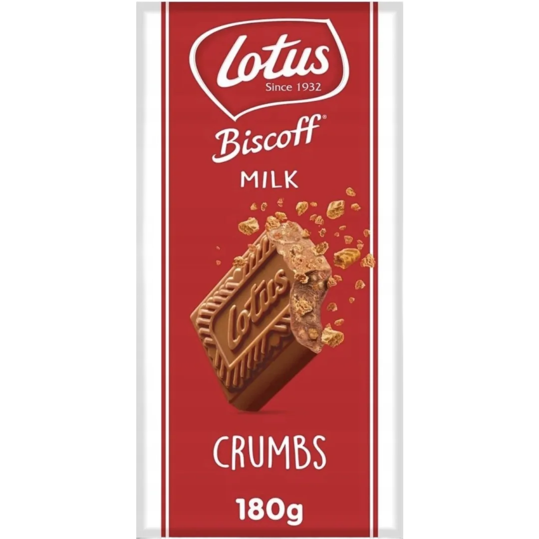 Lotus Biscoff tejcsokoládé Biscoff kekszdarabokkal 180 g
