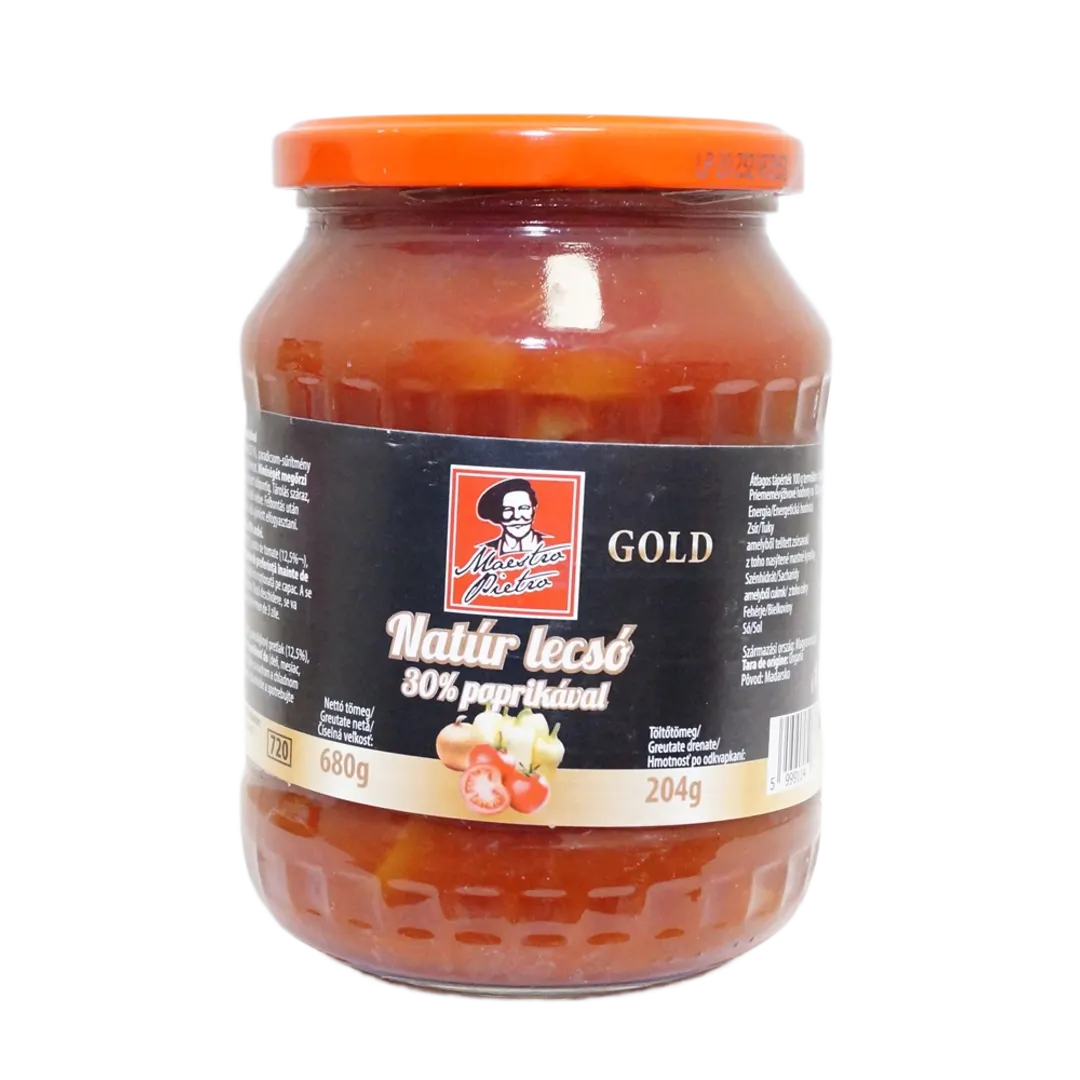Maestro Pietro Gold natúr lecsó 680 g, 30% paprikával