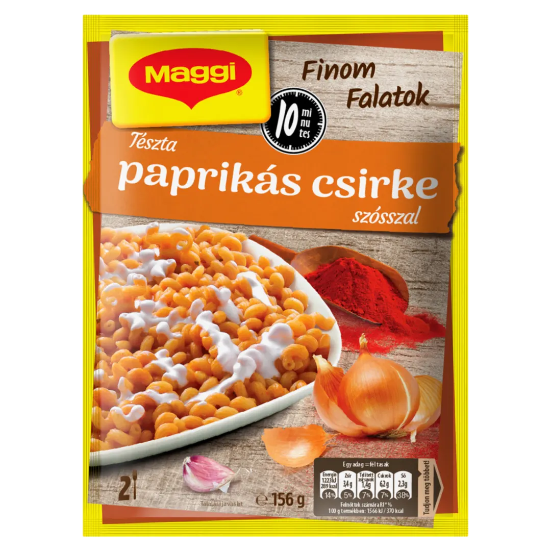 Maggi Finom Falatok PárPerc tészta paprikás csirke szósszal 156 g