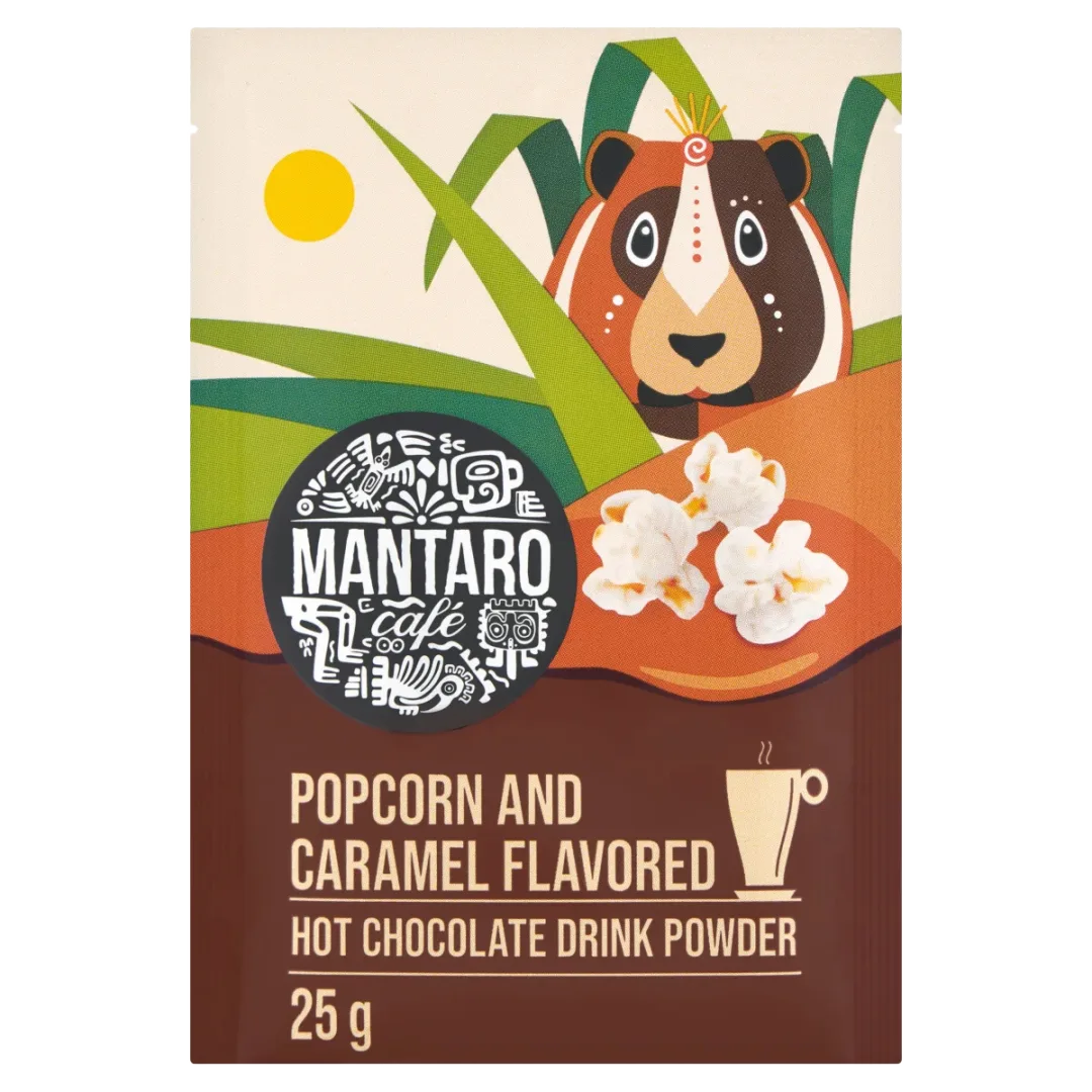 Mantaro Karamellás Popcorn ízű forró csokoládé italpor 25 g