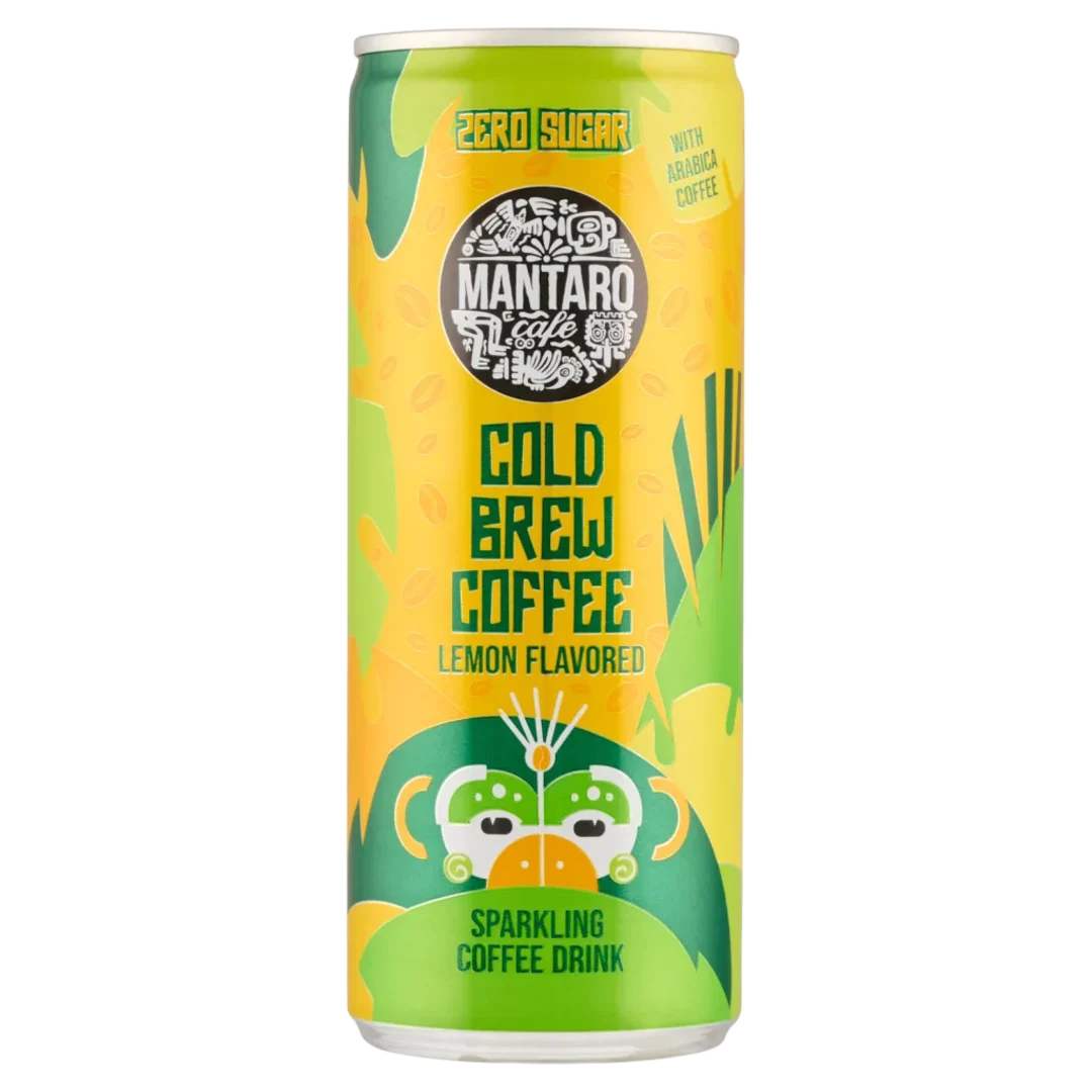 Mantaro Cold Brew Coffee Lemon citrom ízű cold brew kávéital DRS 250 ml