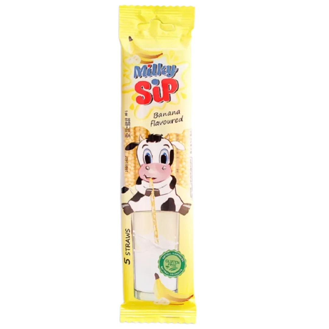 Milky Sip banán ízű tejben oldódó szívószál 5 × 6 g (30 g)