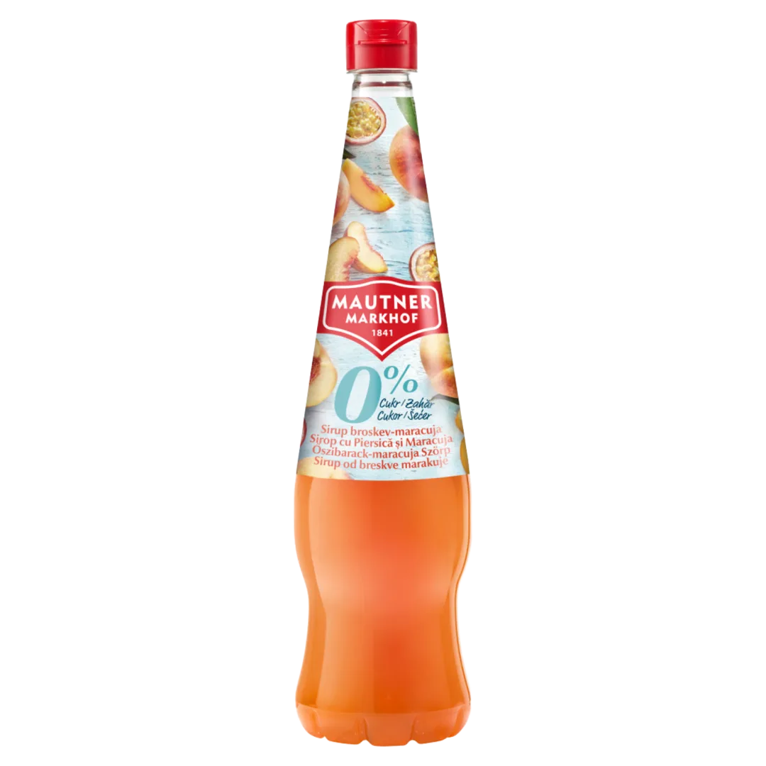 Mautner Markhof Zero Őszibarack–Maracuja szörp hozzáadott cukor nélkül DRS 700 ml