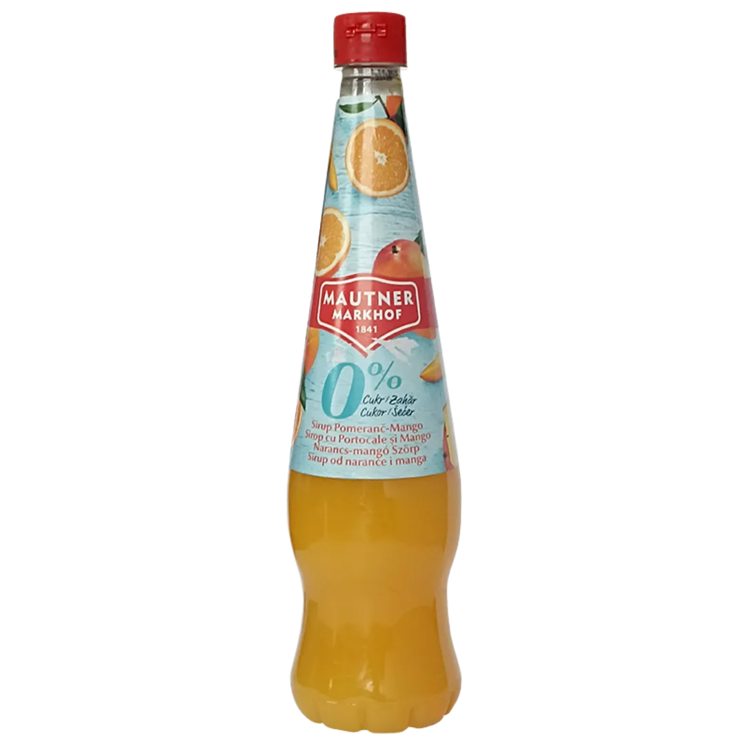 Mautner Markhof Zero Narancs–Mangó szörp hozzáadott cukor nélkül DRS 700 ml
