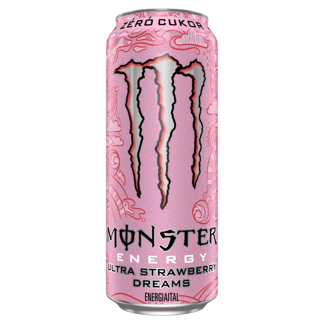 Monster Ultra Strawberry Dreams cukormentes eper ízű energiaital DRS 500 ml