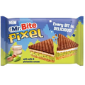 Mr. Bite Pixel Pistachio tej- és pisztáciakrémmel töltött ropogós ostya 28 g