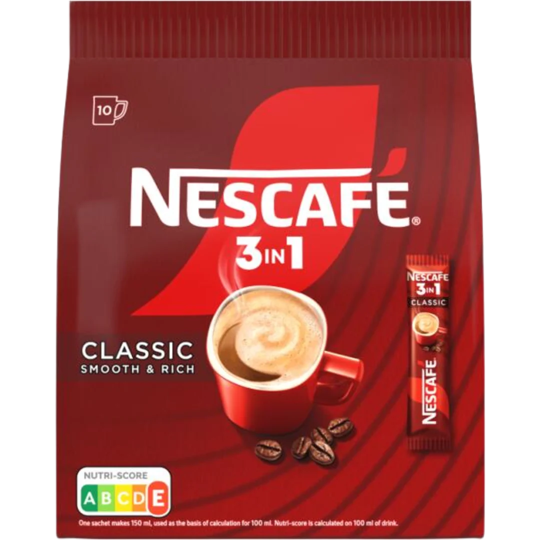 Nescafé 3in1 Classic Smooth & Rich instant kávéspecialitás 10×16,5 g (165 g)