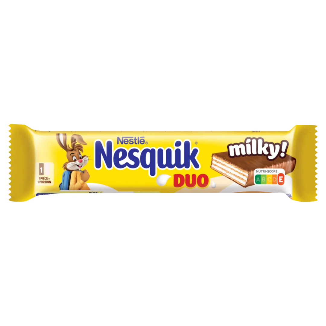 Nesquik Duo tejkrémmel töltött, tejcsokoládéval bevont ostyaszelet 26 g