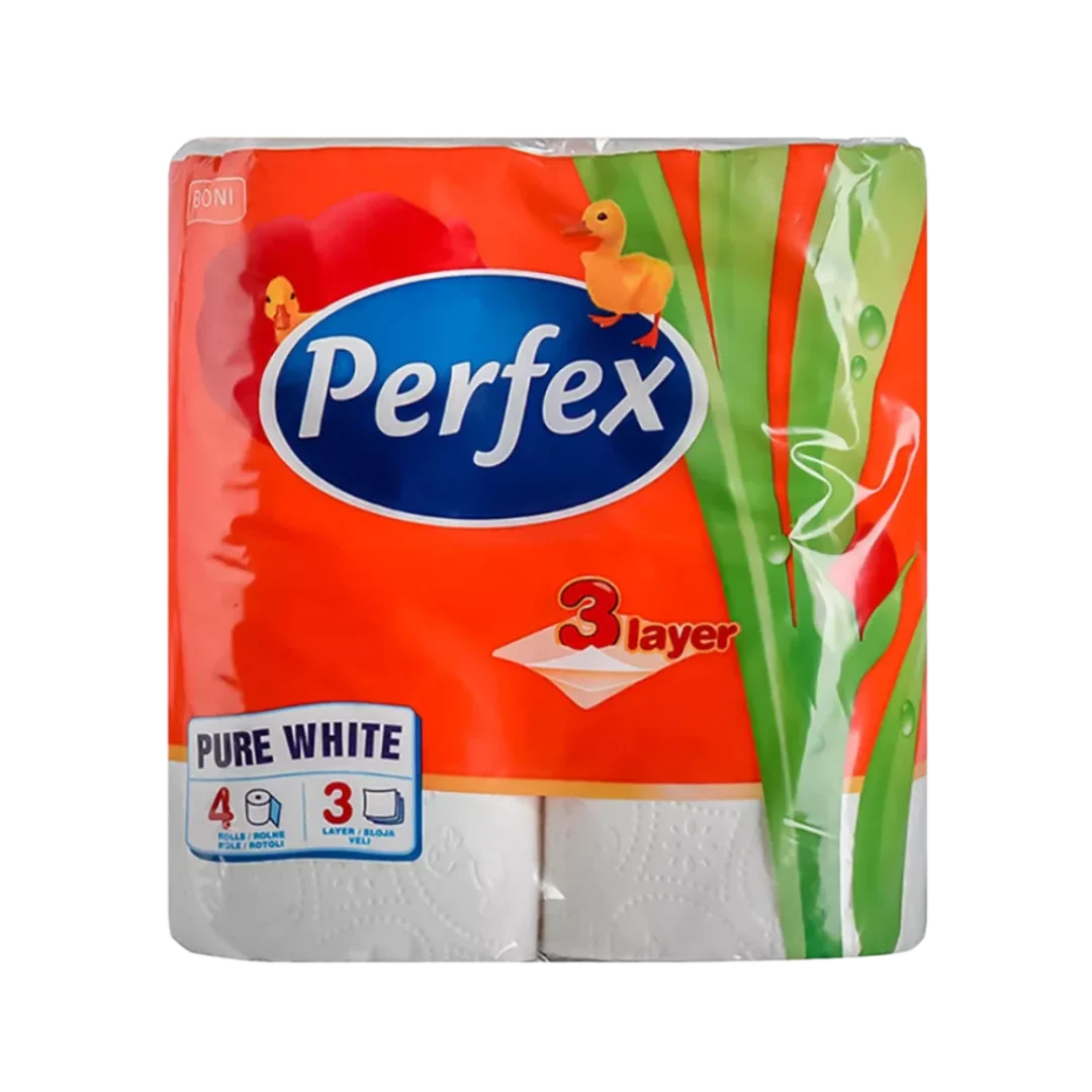 Perfex toalettpapír, 3 rétegű, 4 tekercs, 90 lap