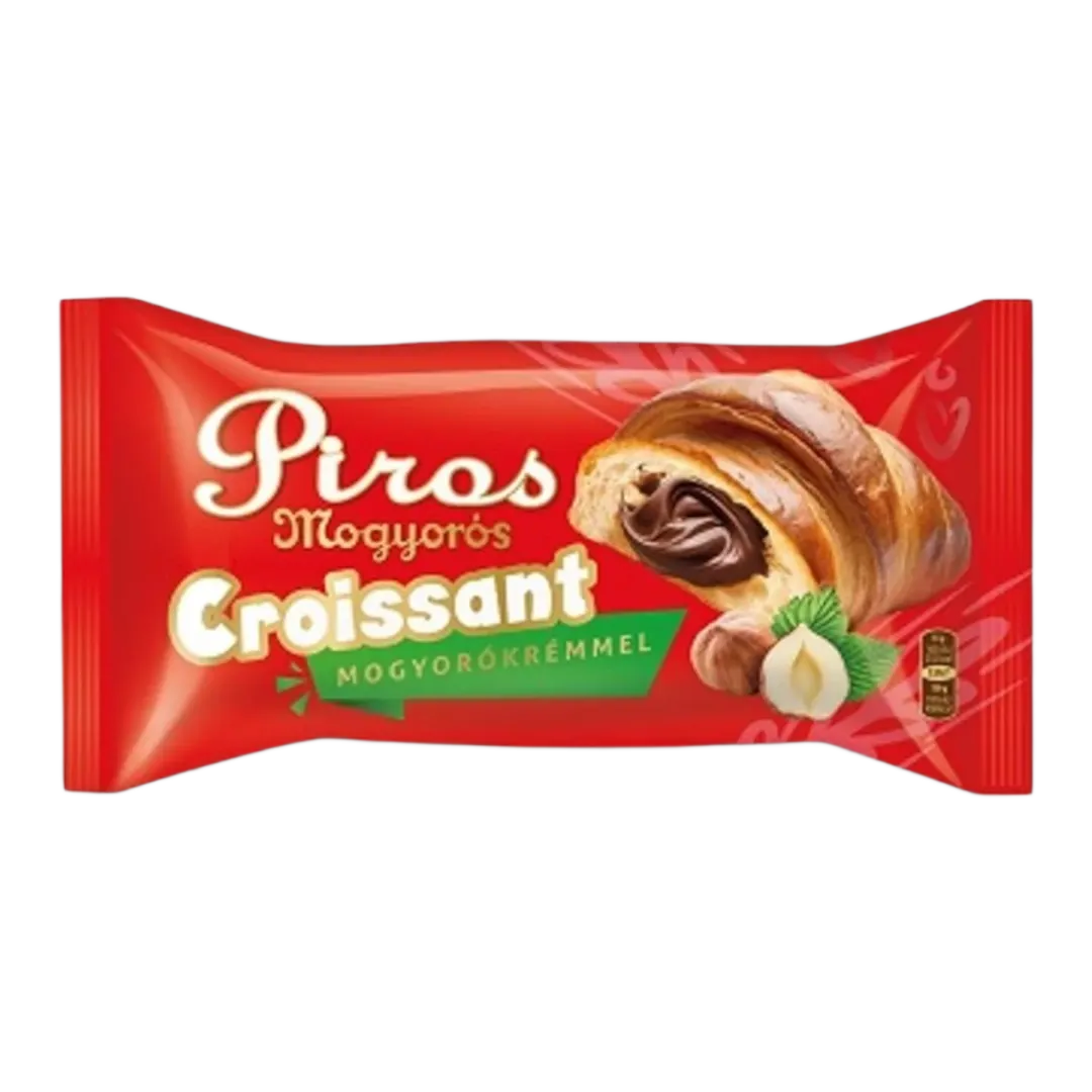 Piros mogyorókrémes croissant 55 g