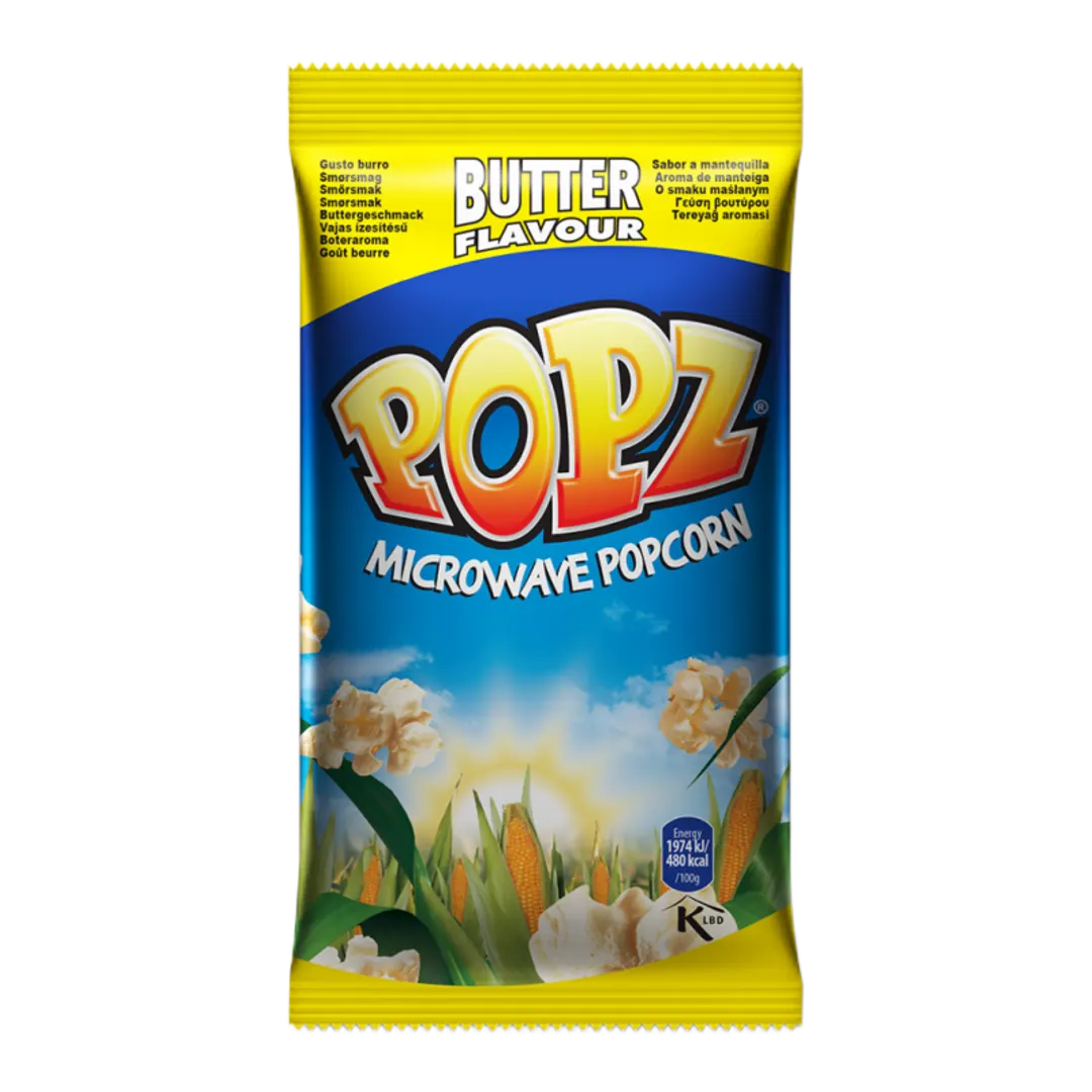 Popz vajas ízű mikrohullámú popcorn 90 g