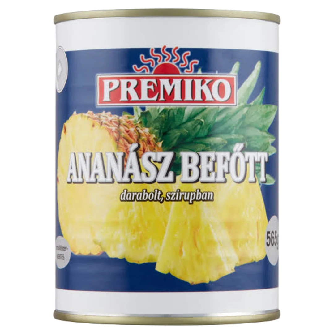 Premiko darabolt ananászbefőtt szirupban 565 g / 340 g
