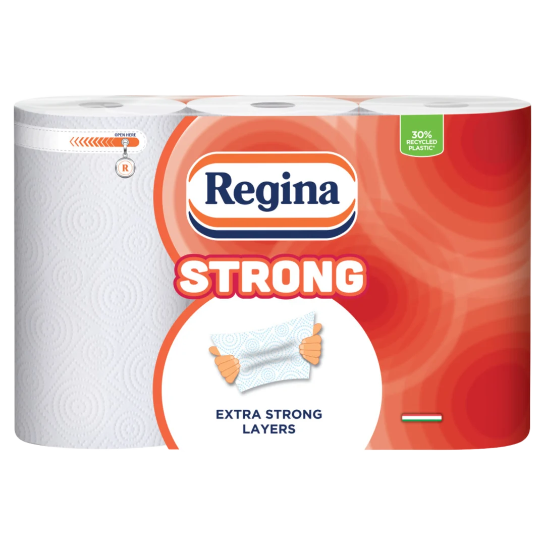 Regina Strong konyhai papírtörlő, 3 rétegű, 3 tekercs, 70 lap/tekercs
