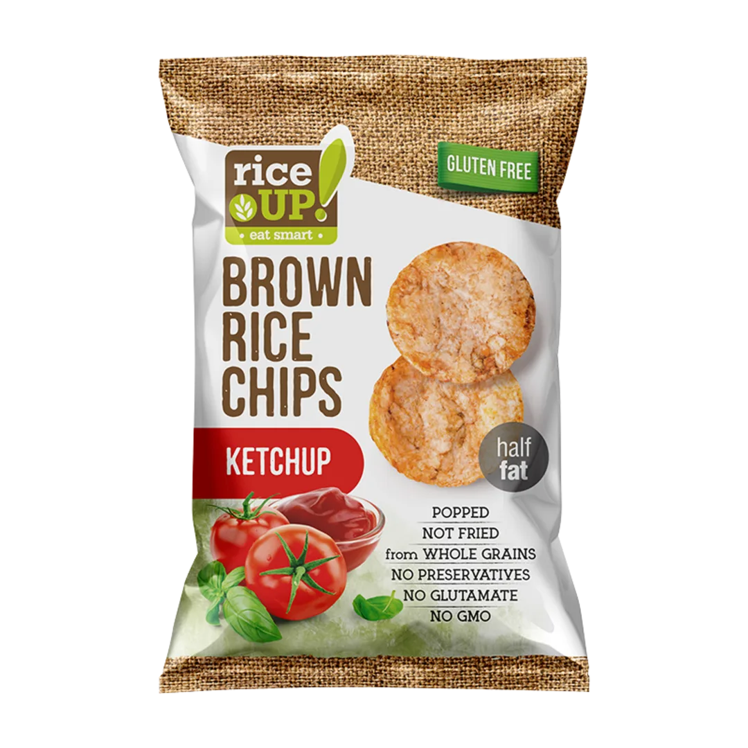 RiceUP! Brown Rice Chips Ketchup ketchupos barna rizs chips 60 g