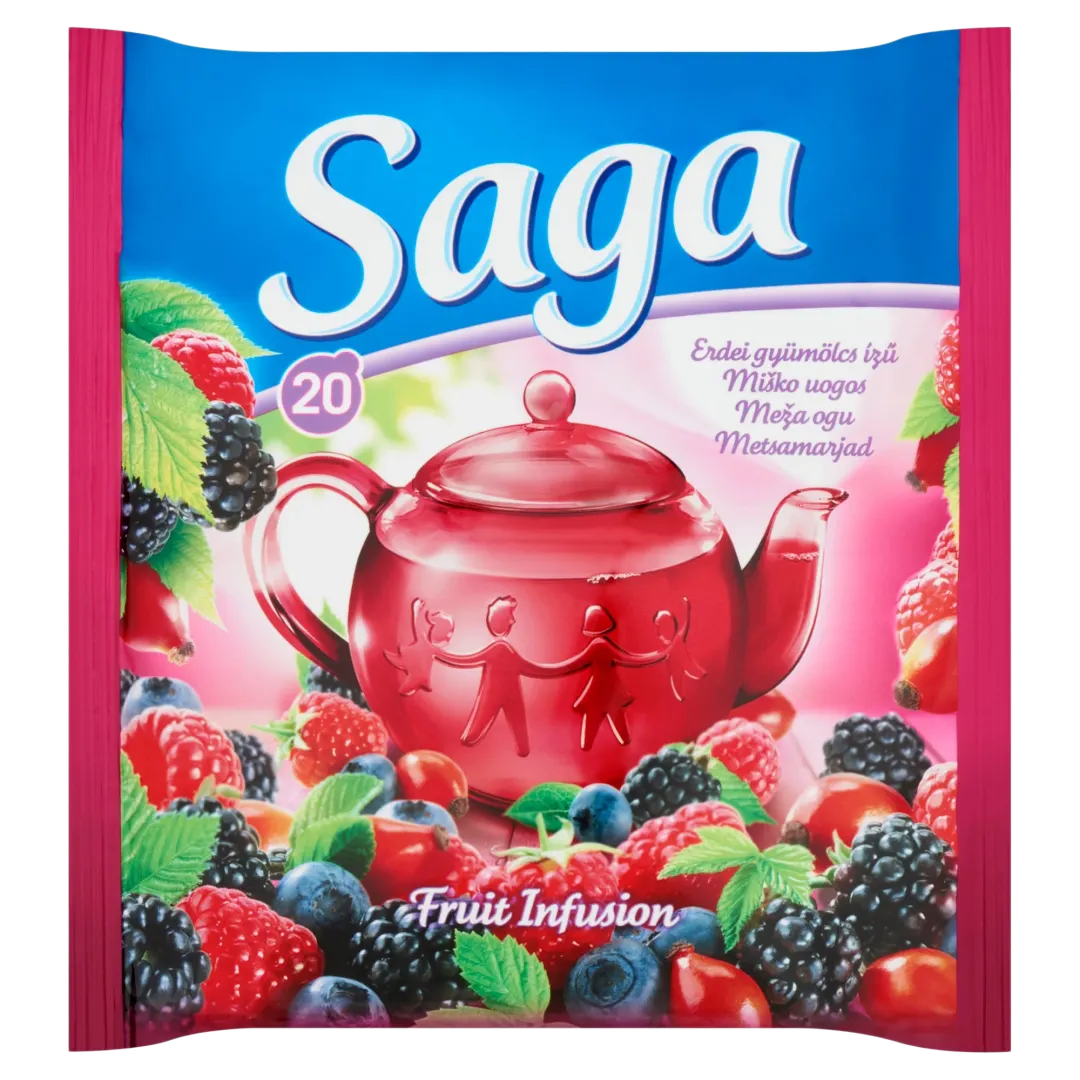 Sága erdei gyümölcs ízű gyümölcstea 20×1,7 g (34 g)