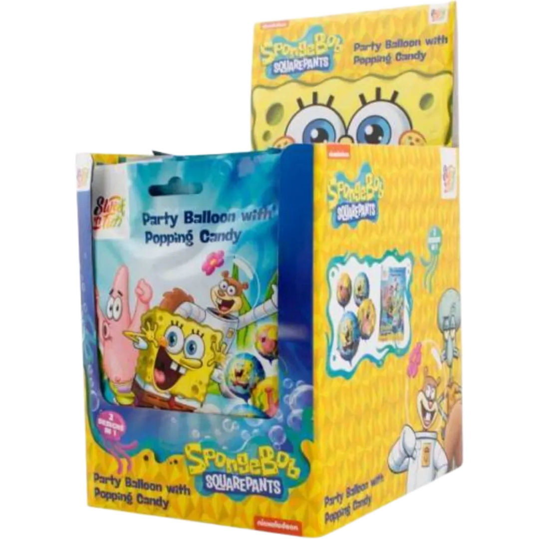 Sweet'n Fun SpongeBob Party Balloon pattogó cukorka lufival 8 g