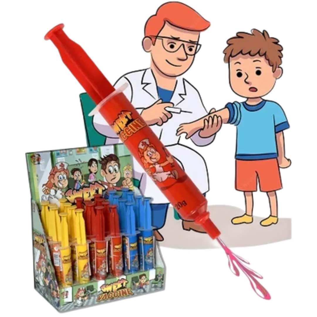 Sweet Vaccine édes folyékony cukorkaszirup fecskendőben 20 g – vegyes íz