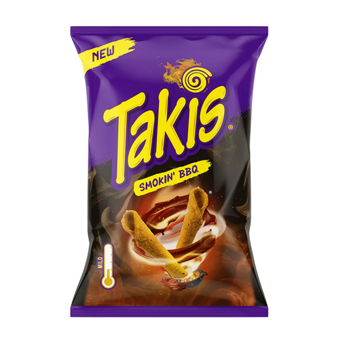 Takis Smokin' BBQ barbecue ízű tekercselt kukoricachips 100 g