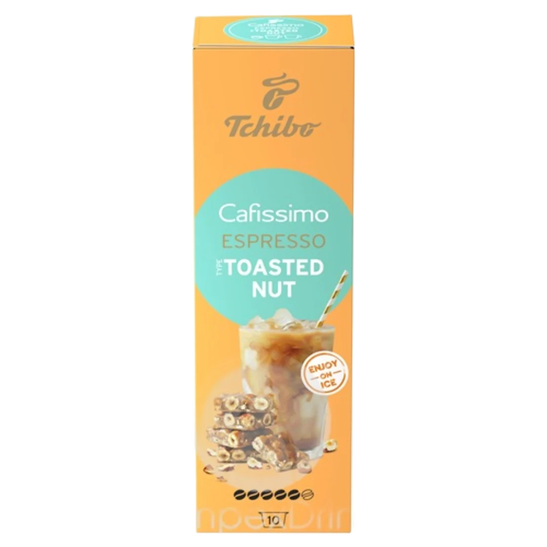 Tchibo Cafissimo Espresso Toasted Nut pörkölt mogyoró-keksz ízű kávékapszula 10×7 g (70 g)