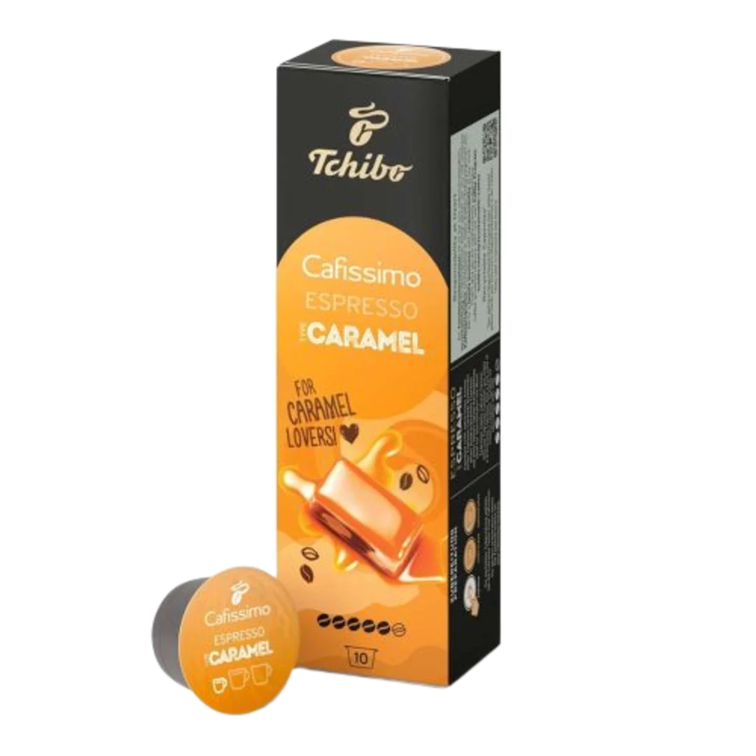Tchibo Cafissimo Espresso Caramel karamell ízű kávékapszula 10 db (75 g)