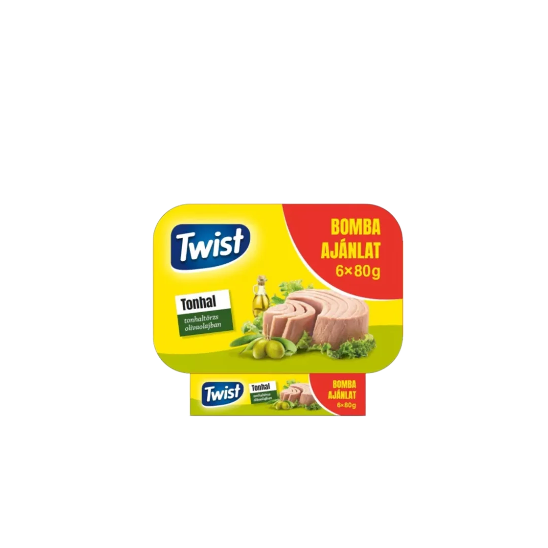 Twist tonhaltörzs olívaolajban 6 × 80 g (480 g)