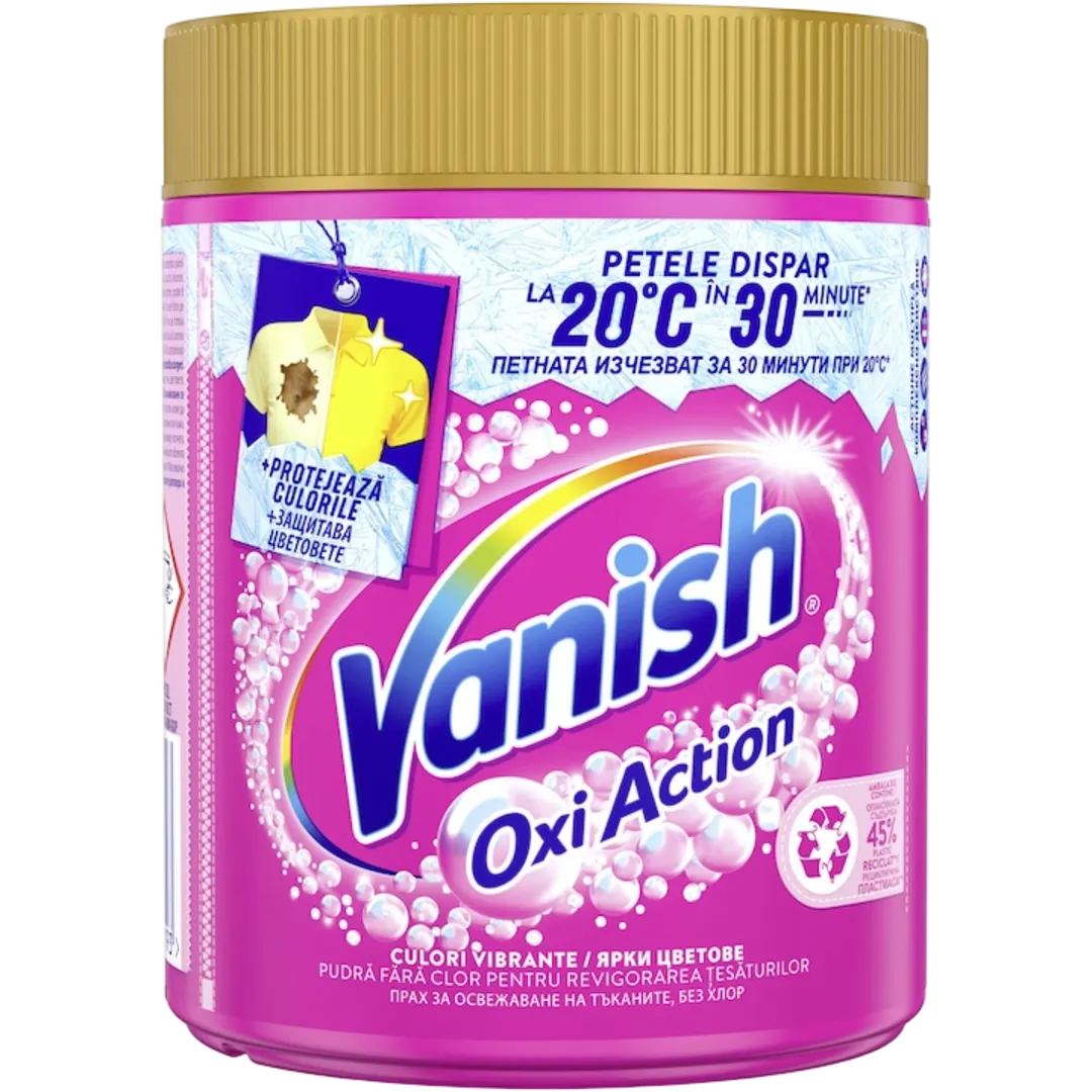 Vanish Oxi Action Pink folteltávolító por - 470 g